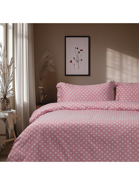 Beauty Home Σετ Σεντόνια Μονά Βαμβακοσατέν 170x260 Art 10101 Fancy Ροζ