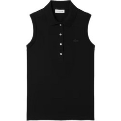 Lacoste Γυναικεία Μπλούζα Polo Αμάνικη Μαύρη 3PF5445-031