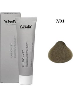 Yunsey Ilusionyst 7.01 Ξανθό Φυσικό Μπλε Σαντρέ Μόνιμη Βαφή Μαλλιών 60ml