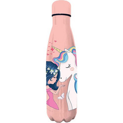 Must Unicorn Girl Παιδικό Παγούρι Θερμός Ανοξείδωτο Ροζ 500ml