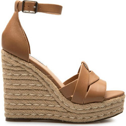 Steve Madden Καλοκαιρινές Γυναικείες Πλατφόρμες Πολύ Ψηλές Δερμάτινες Ταμπά 1100097703-237