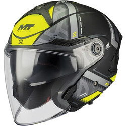 MT Cosmo SV S Arrow B3 Black Fluo Matt Yellow Κράνος Μηχανής Jet 1450gr