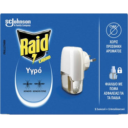 Raid Σετ Ηλεκτρικό Απωθητικό με Ανταλλακτικό Υγρό για Κουνούπια 21ml
