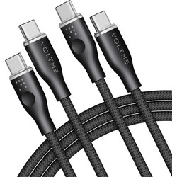 Voltme VO-C2061 Braided USB-C to USB-C 100W 1.8m Black