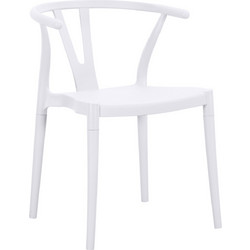HomeMarkt Brave Πολυθρόνα Κήπου Πολυπροπυλενίου Λευκή HM6625.01