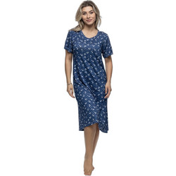 Galaxy Midi Καλοκαιρινό Καθημερινό Φόρεμα Μεταξωτό Navy Μπλε 655-26