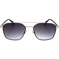 Safilo BUSSOLA 09/S 2M2 Ανδρικά Γυαλιά Ηλίου Τετράγωνα Μεταλλικά Χρυσά με Μαύρο Φακό