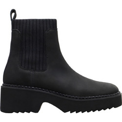 Toms Γυναικεία Μποτάκια Chelsea Δερμάτινα Μαύρα με Χοντρό Χαμηλό Τακούνι 10022554