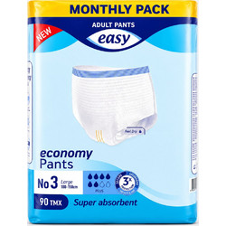 Easy Plus No3 Large Πάνες Βρακάκι Ακράτειας 6 Σταγόνες 90τμχ