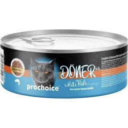 Prochoice Adult Doner Bites with White Fish in Gravy 85gr