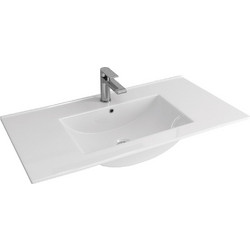 Karag LT 7506-100 Ένθετος Νιπτήρας Μπάνιου Πορσελάνης 101x47x18cm Λευκός