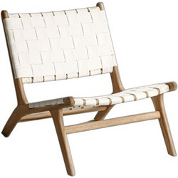 Ravenna Πολυθρόνα Ξύλινη Λευκή Teak Ebba White