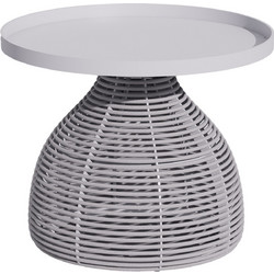 HomeMarkt Driscoll Τραπεζάκι Σαλονιού Στρογγυλό MDF με Μεταλλική Βάση Φ55xΥ45cm HM6477.02