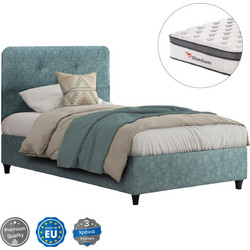 HomeMarkt Dolores Κρεβάτι Ημίδιπλο Υφασμάτινο με Στρώμα 120x200cm HM10746.04