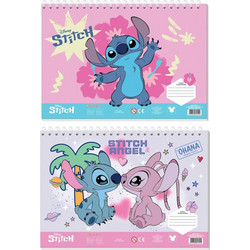 Lilo & Stitch Μπλοκ Ζωγραφικής 23x33cm 40 Φύλλων με Αυτοκόλλητα Διάφορα Σχέδια 565857