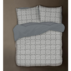 Isadore Lorraine Σετ Σεντόνια Υπέρδιπλα Βαμβακερά 240x260 Modern Tiles Dark Grey