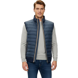 Bugatti Αμάνικο Ανδρικό Μπουφάν Bomber Πετρόλ 880015121-390