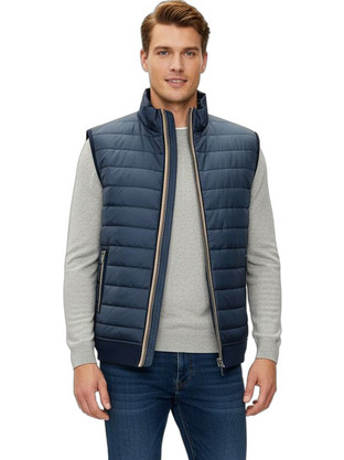 Bugatti Αμάνικο Ανδρικό Μπουφάν Bomber Πετρόλ 880015121-390