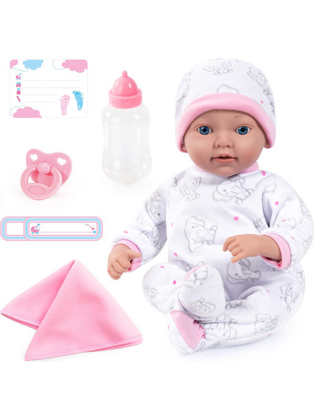 Bayer Reborn Baby με Λευκό Ροζ Φορμάκι