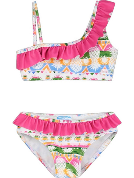 Energiers Παιδικό Μαγιό Bikini Set για Κορίτσι Λευκό Φούξια 35-226310-8