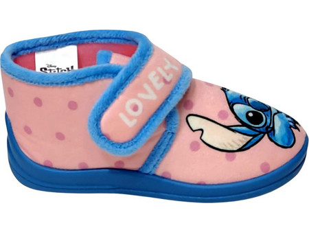Disney Lilo & Stitch Χειμερινές Παιδικές Παντόφλες Μποτάκια για Κορίτσι Ροζ Γαλάζιες Lime 006572