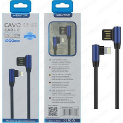 Newtop CU08 Angle 90° USB-A to Lightning Cable 1m Blue