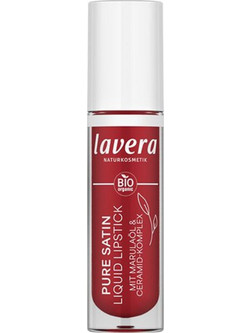 Lavera Pure 01 Poppy Red Long Lasting Satin Κραγιόν Liquid