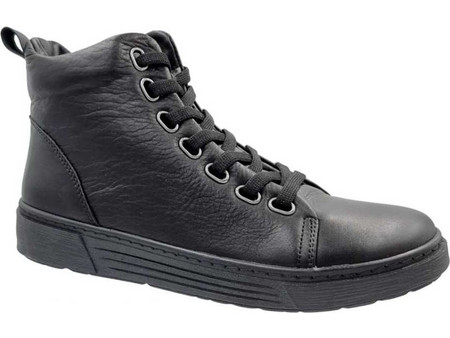 Safe Step Γυναικεία Αρβυλάκια Δερμάτινα Μαύρα 22205