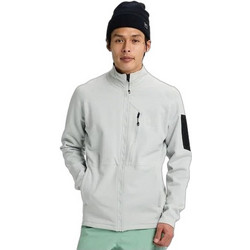Burton Ανδρική Ζακέτα Fleece με Φερμουάρ Γκρι 24227100020