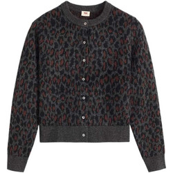Levi's Tara Γυναικεία Ζακέτα Πλεκτή Μακριά με Κουμπιά Ανθρακί 004H1-0000