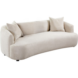 Liberta Celeste Τριθέσιος Καναπές Μπεζ 228x98x73cm 70-0450