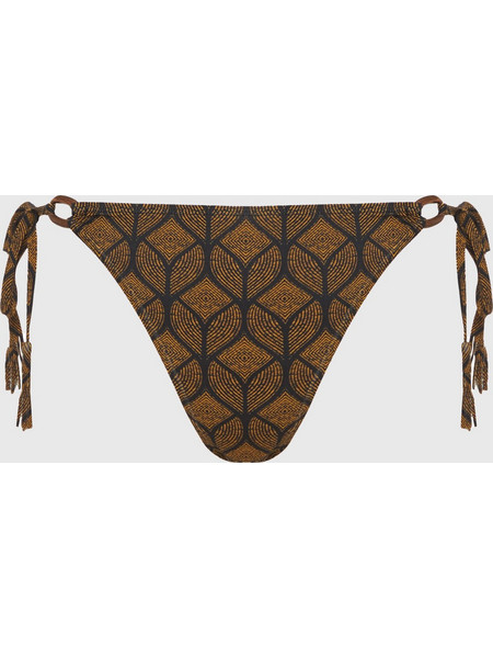 Funky Buddha Bikini Slip Μαύρο Καφέ FBL013-105-16B