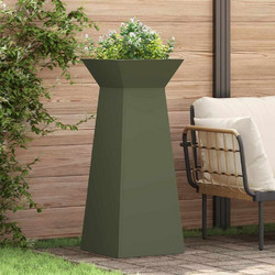 vidaXL Σετ Γλάστρες Εξωτερικού Χώρου Τετράγωνες Πράσινες 40x40x100cm 2τμχ 873859