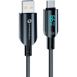 Forcell F-Energy C272 Braided USB-A to USB-C 66W 1.2m Black