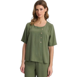Fibes Fashion Γυναικείο Καλοκαιρινό Top Χακί 03-7079N