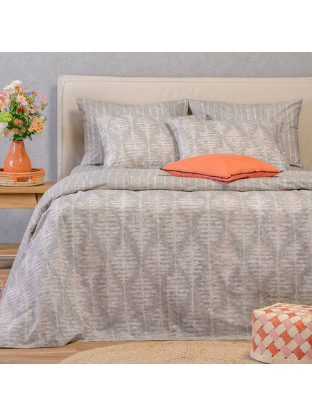 Melinen Σετ Σεντόνια Υπέρδιπλα με Λάστιχο 235x270 Casual Line Kai Grey