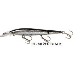 Rebel Fastrac Jointed Minnow FTJ2 Τεχνητό Δόλωμα Ψαράκι 11.4cm 13gr Silver Black