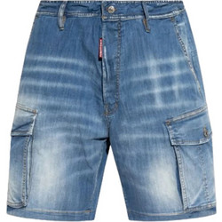 Dsquared2 Ανδρική Βερμούδα Λινή Μπλε S71MU0884S30341-470