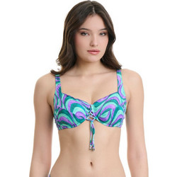 ERKA MARE Waves Bikini Top Τιρκουάζ Λιλά 26707F
