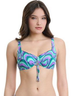 ERKA MARE Waves Bikini Top Τιρκουάζ Λιλά 26707F