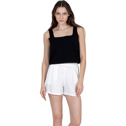 AGGEL Γυναικείο Καλοκαιρινό Crop Top Μαύρο SS41034KF-1009