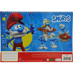 Gim Smurfs Μπλοκ Ζωγραφικής 23x33cm 40 Φύλλων με Αυτοκόλλητα 344-25416