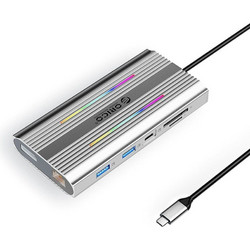 Orico USB-C Docking Station με DisplayPort / HDMI PD Ethernet XDR-X3-SV-BP