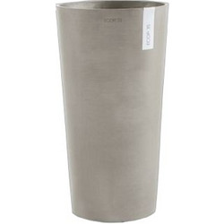 Ecopots Amsterdam Mid High 66 Γλάστρα Στρογγυλή Πλαστική Εκρού 34x66cm 31664-165