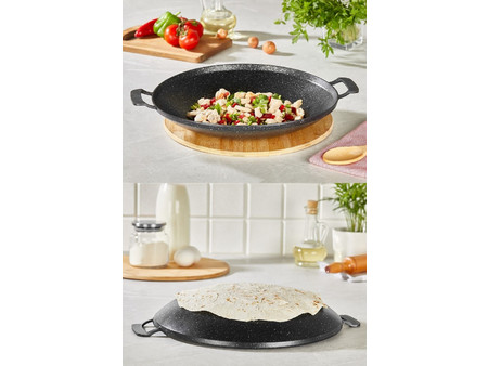 Stewe Home Τηγάνι Μαντεμένιο Αντικολλητικό 34cm STE-036243