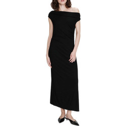 Grace & Mila Vanity Maxi Καλοκαιρινό Βραδινό Φόρεμα Μεταξωτό VANITY145822-NOIR