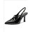 Marco Tozzi Γόβες Slingback Λουστρίνι με Λεπτό Ψηλό Τακούνι Μαύρες 2-29608-47-001