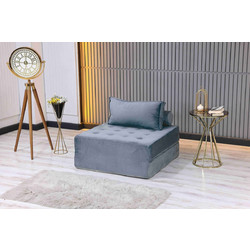Fidelio Home Πολυθρόνα Κρεβάτι Ανακλινόμενη Γκρι Cape FD-CP-GR