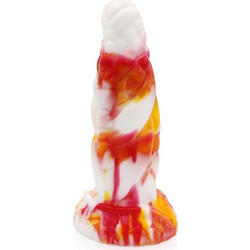 Kiotos Monstar 8 Dildo με Βεντούζα 20.5cm Κόκκινο Άσπρο