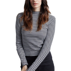 24colours Γυναικείο Χειμερινό Top Λευκό Μαύρο 12250A